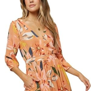NWT ONeill James Floral Minidress, Size L